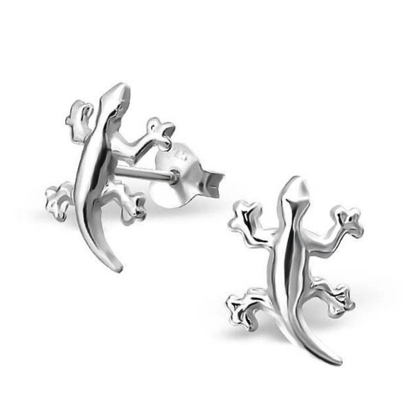 Any 2/$20! Silver Gecko Stud Earrings - Picture 4 of 7